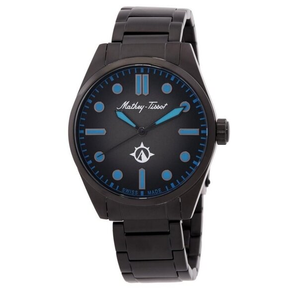 NWT Authentic Mathey-Tissot Ranger Quartz Black Dial Men's Watch - Picture 1 of 3